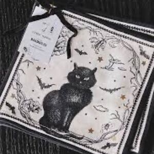 NWT Anthropologie Florence Baldcucci Halloween Cocktail  Napkins Set of 4